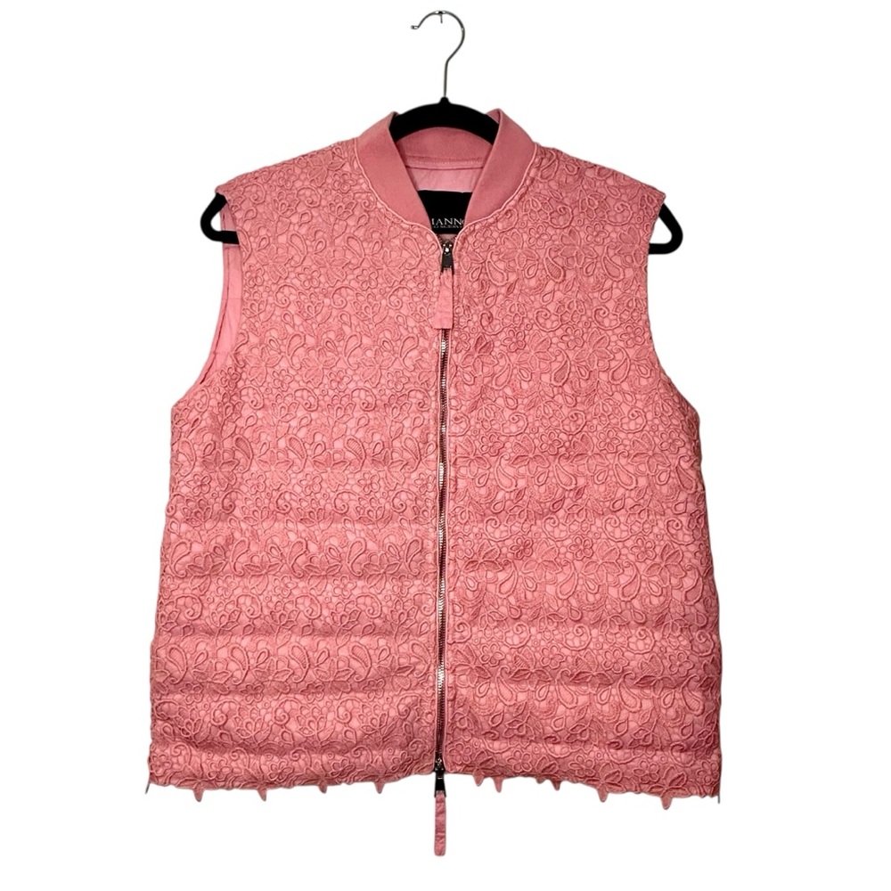 Ermanno Scervino Pink Floral Quilted Vest